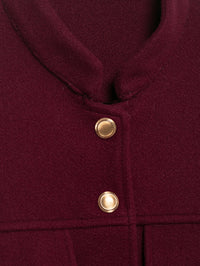 Women’s French Style Short Jacket – Stand Collar Long Sleeve - Modestly Vogue 