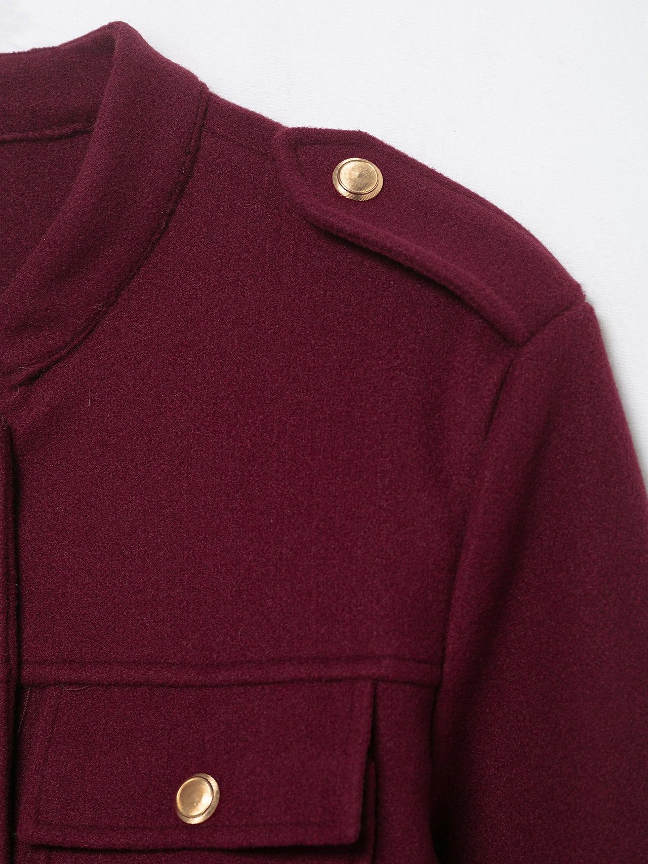 Women’s French Style Short Jacket – Stand Collar Long Sleeve - Modestly Vogue 
