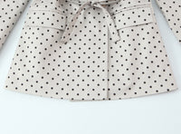 Women Clothing Winter Commuting Polka Dot Irregular Asymmetric Sleeve Blazer - Modestly Vogue 