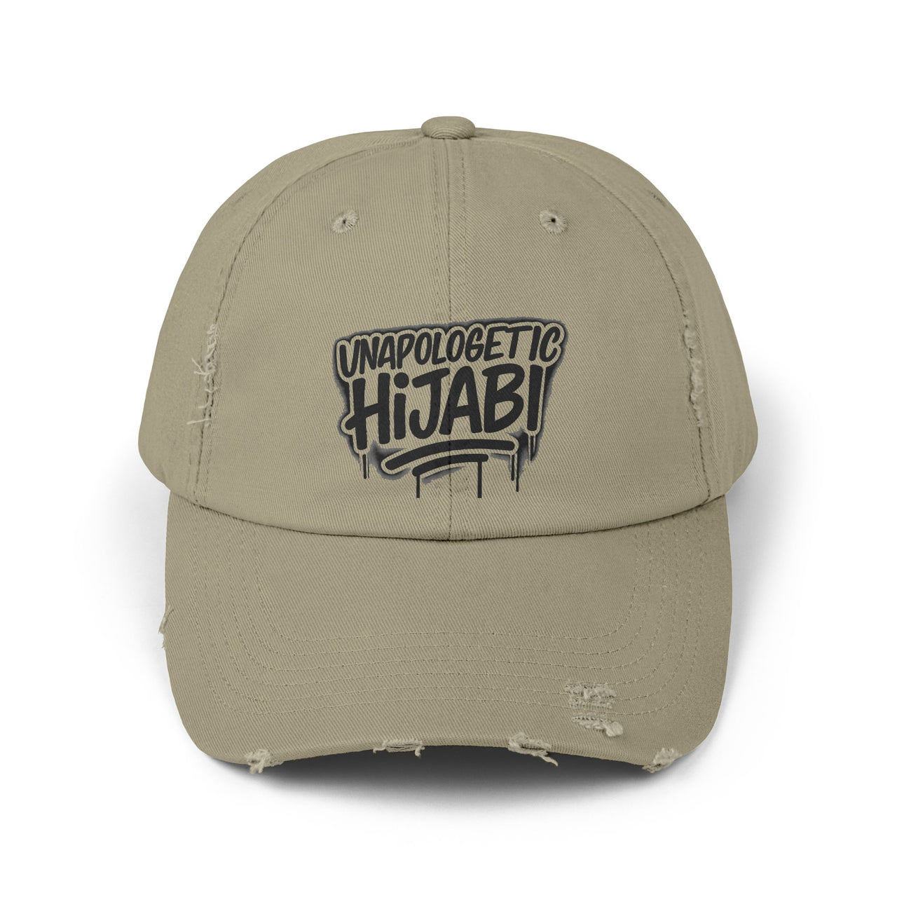 Unapologetic Hijabi Distressed Cap - Hijabi Girl Statement Baseball Hat