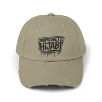 Unapologetic Hijabi Distressed Cap - Hijabi Girl Statement Baseball Hat