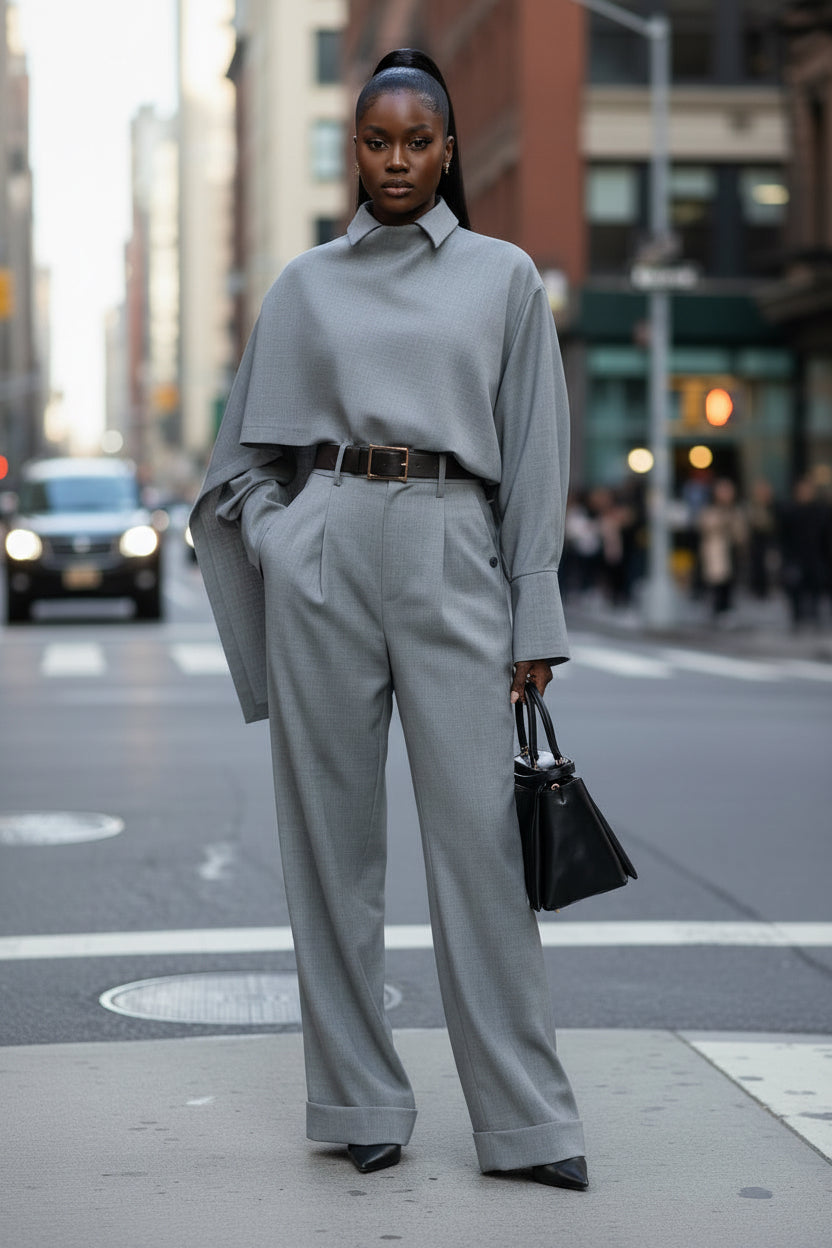 Spring Summer Famous Designer Shirt Trousers Two Piece Sets - Modestly Vogue 