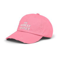 Unisex Distressed Cap – Modest Mindset Inspirational Hat for Everyday Style