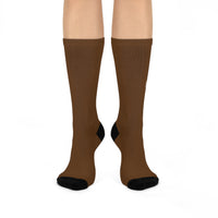 LEM™ Brown Signature  Cushioned Crew Socks - Modestly Vogue 