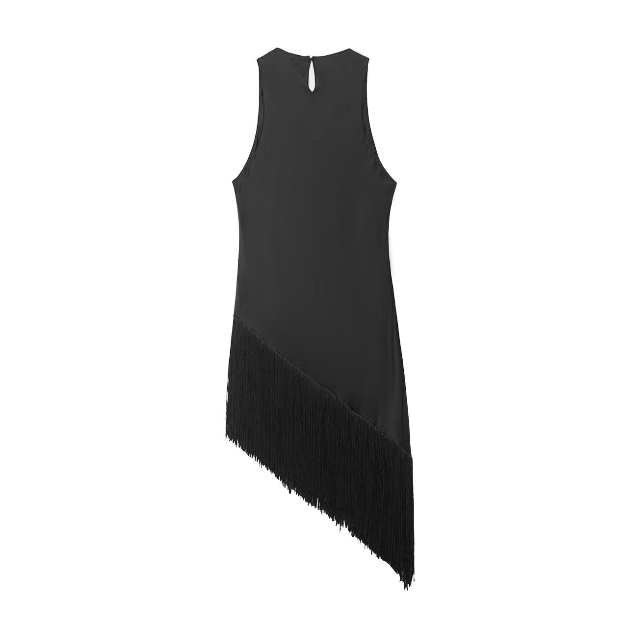 Women Clothing Summer All Matching Sleeveless Irregular Asymmetric Tassel Top - Modestly Vogue 