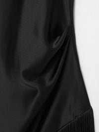 Women Clothing Summer All Matching Sleeveless Irregular Asymmetric Tassel Top - Modestly Vogue 