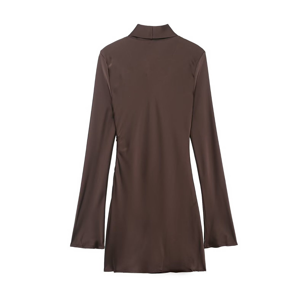 Early Spring Women Clothing Elegant Silk Satin Texture Scarf Dress - Modestly Vogue 