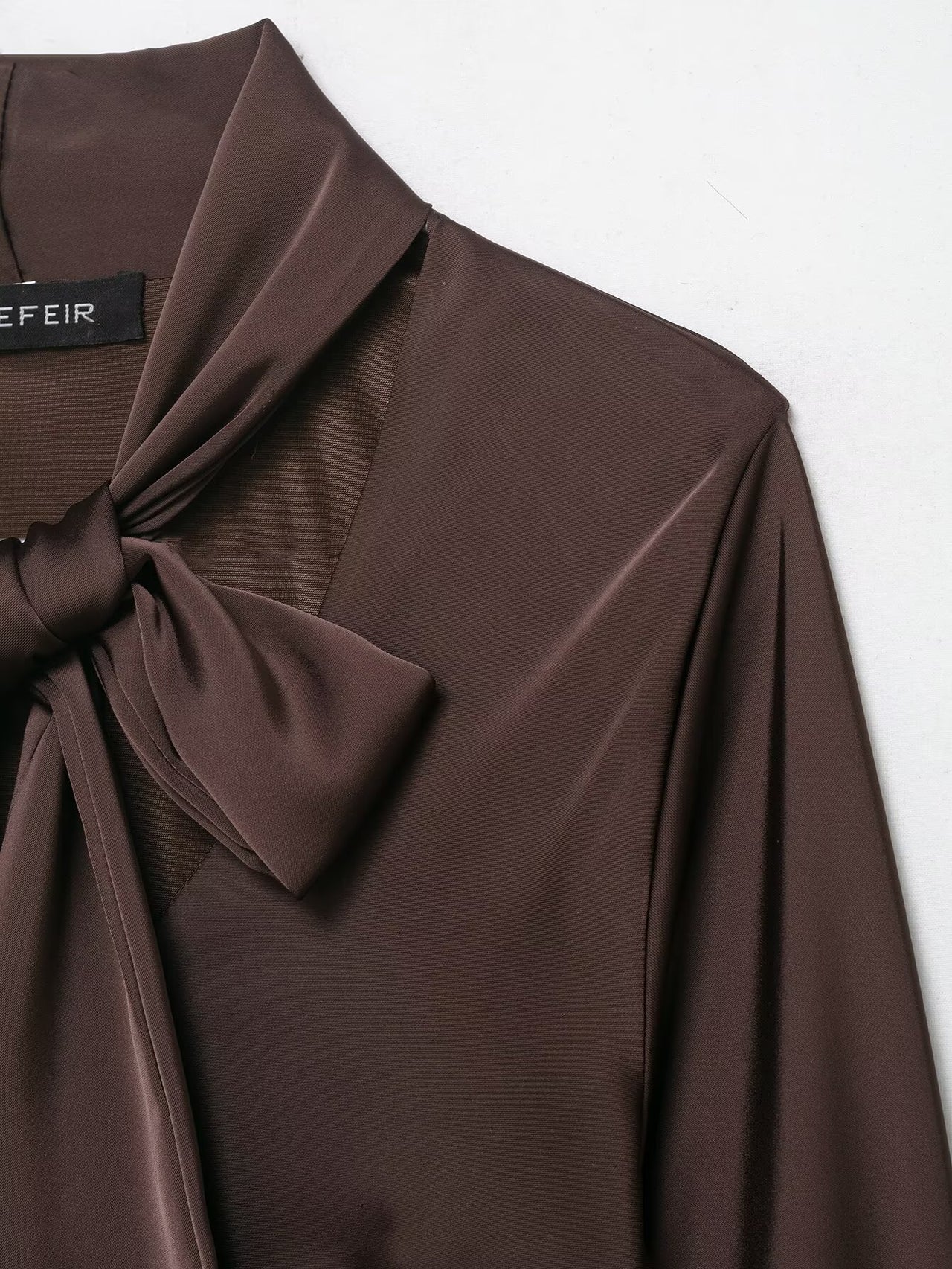 Early Spring Women Clothing Elegant Silk Satin Texture Scarf Dress - Modestly Vogue 