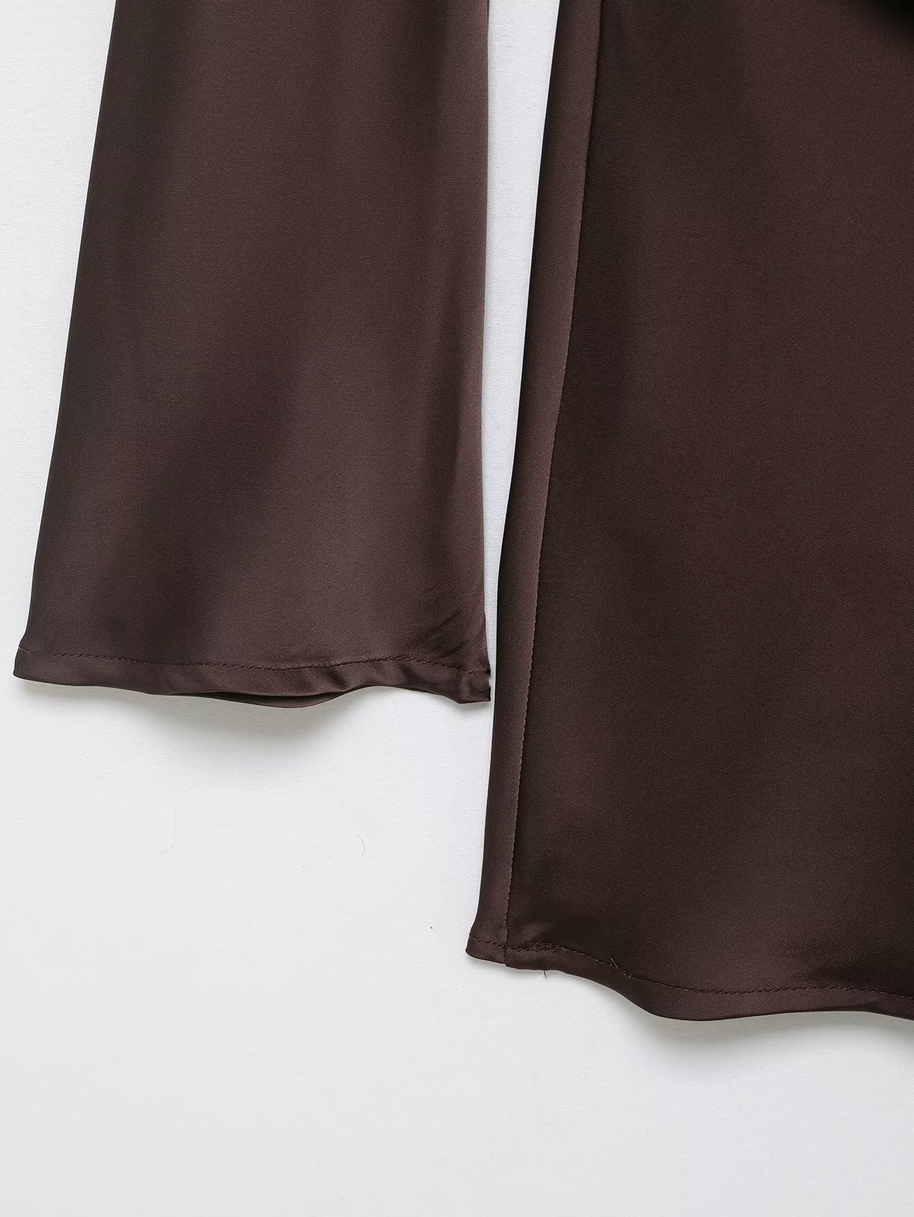 Early Spring Women Clothing Elegant Silk Satin Texture Scarf Dress - Modestly Vogue 