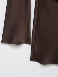 Early Spring Women Clothing Elegant Silk Satin Texture Scarf Dress - Modestly Vogue 