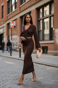 Women Clothing Spring Casual Simple Shawl Skirt Three Piece Sets - Modestly Vogue 