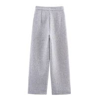 Women Clothing Summer Classic Commuting Elegant Sleeveless Vest Wide Leg Pants Two Piece Sets - Modestly Vogue 