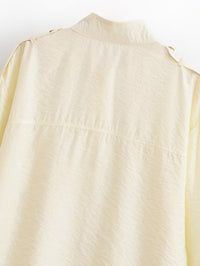 Women Clothing Top Product Simple Stand Collar Shirt - Modestly Vogue 