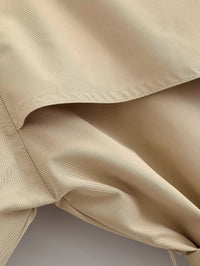 Women Clothing Summer Street Belt Padded Shoulder Wind Breaker - Modestly Vogue 