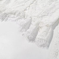 Lace Design Top Mid Length Skirt Set Chic Long Sleeve Shirtdress - Modestly Vogue 