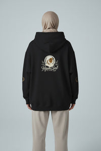 Black Women's Hijabi Girl™ Hoodie – Cozy Streetwear Sweatshirt - Modestly Vogue 