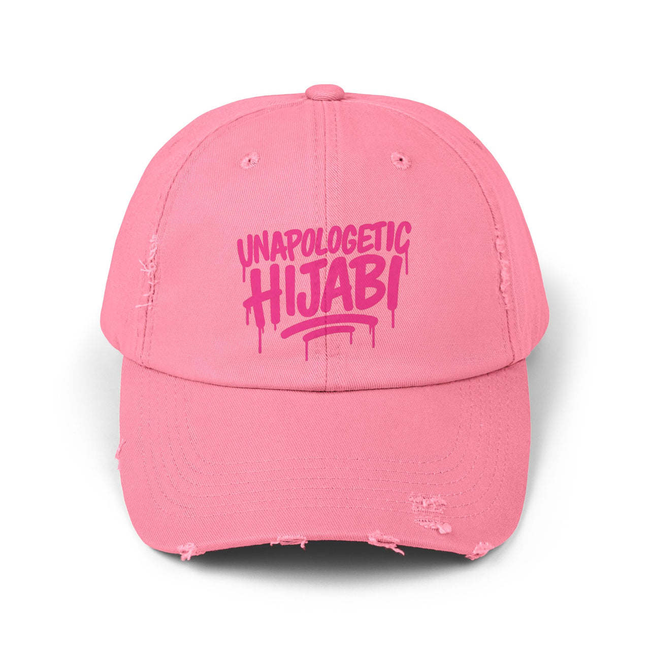 Unapologetic Hijabi Distressed Cap - Hijabi Girl Statement Baseball Hat