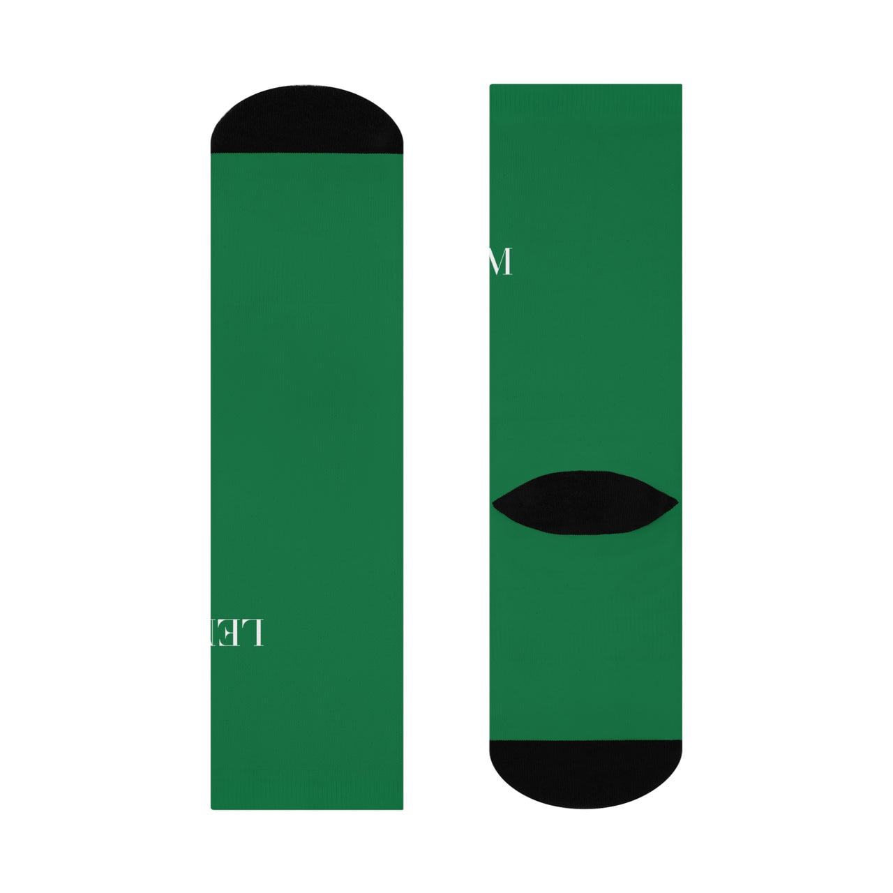 LEM™ Verde Green Signature Cushioned Crew Socks - Modestly Vogue 