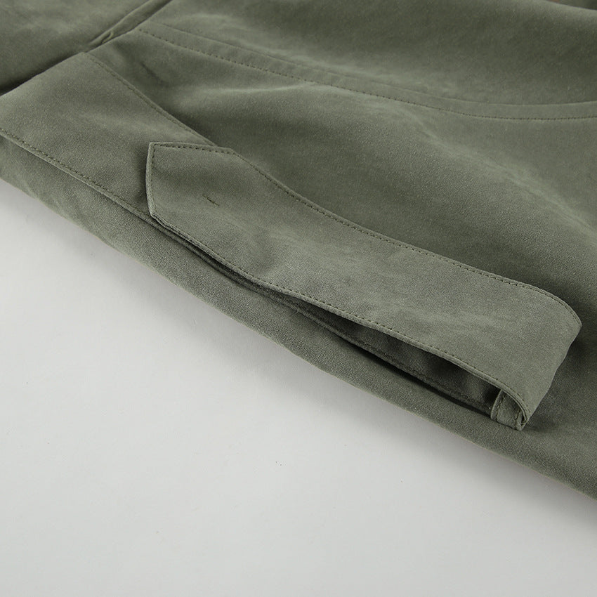 High End French Large Collared Lace up Windbreaker Women Autumn Coat - Modestly Vogue 