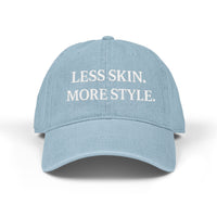 Less Skin More Style Denim Hat – Embroidered Modest Fashion - Modestly Vogue 