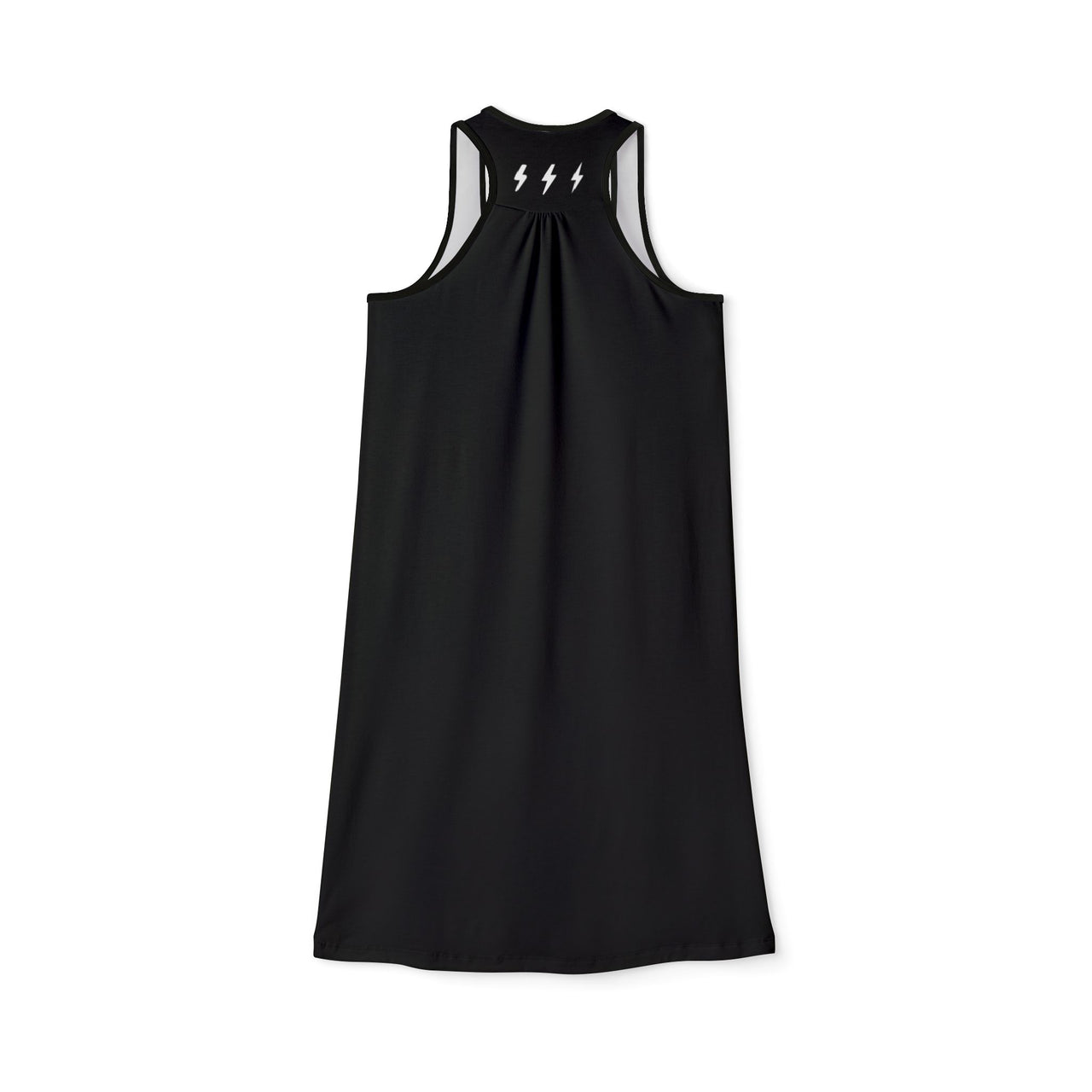 Black Racerback Layering Athletic Dress — Hijabi Energy Minimal Script - Modestly Vogue 