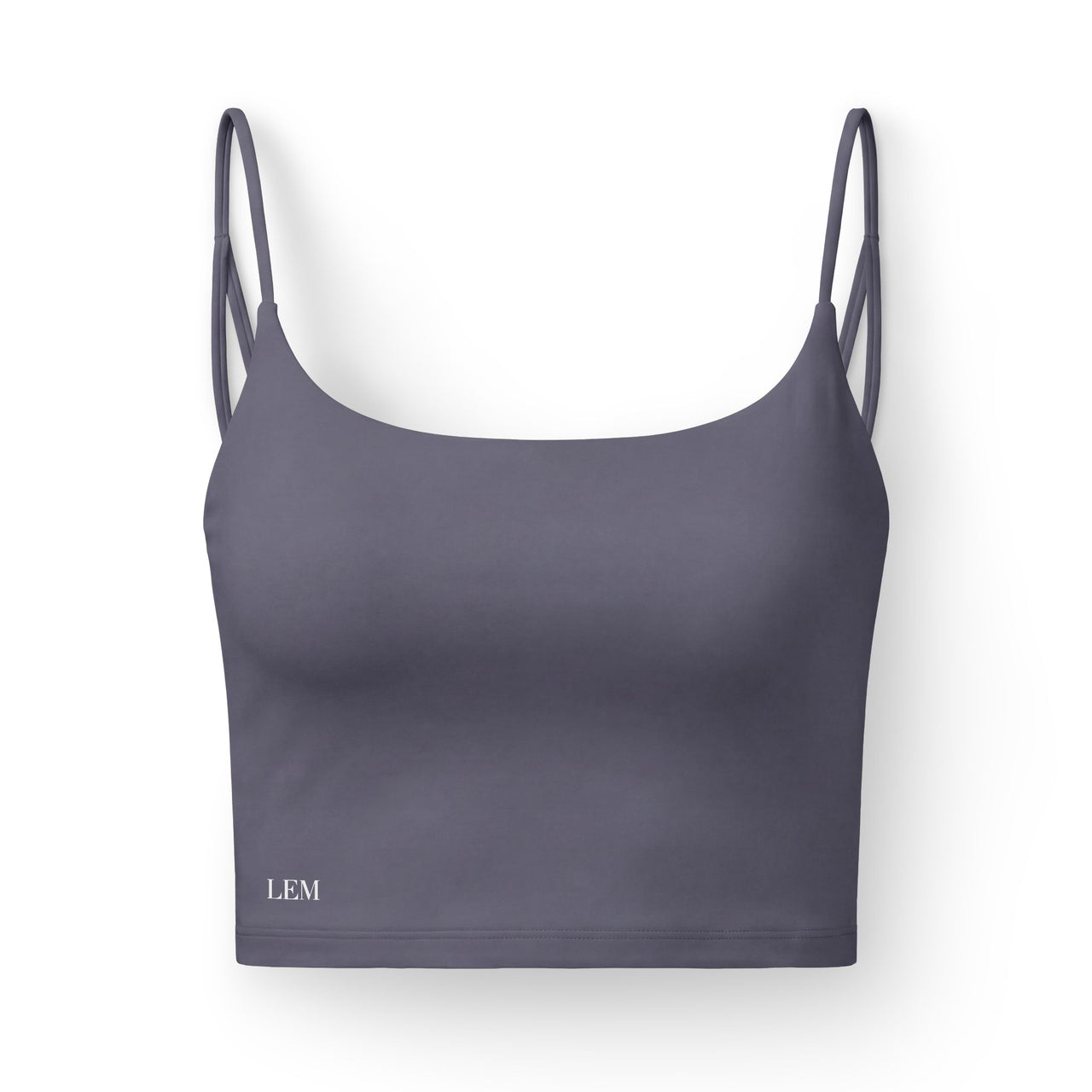 LEM Grey Luxe Women's Stretch Bralette — Seamless Strappy Crop Top - Modestly Vogue 