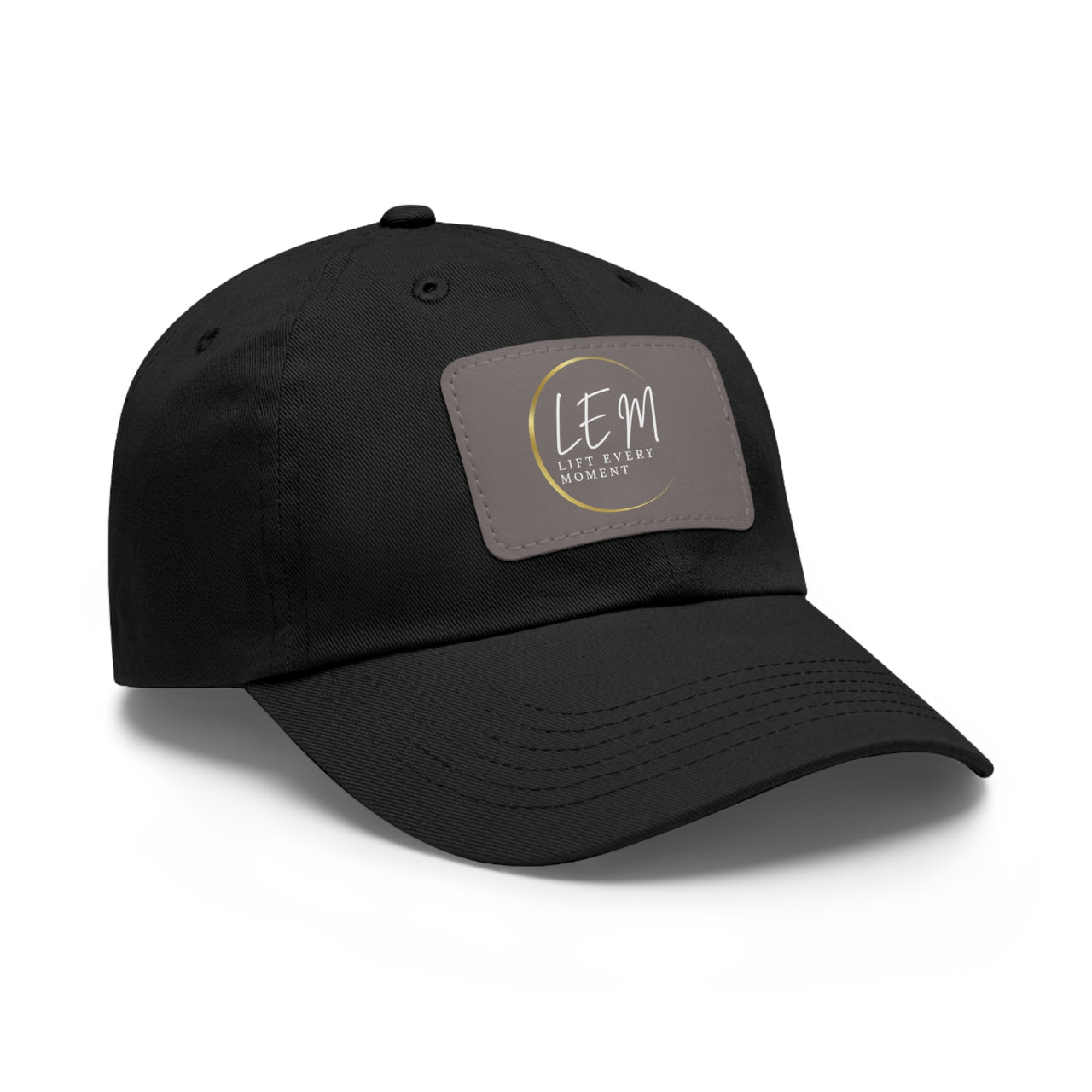 L.E.M. Leather Patch Signature Baseball Cap Hat - Modestly Vogue 
