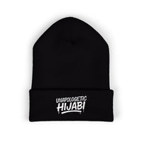 Unapologetic Hijabi Embroidered Beanie — Classic Cuffed Winter Hat