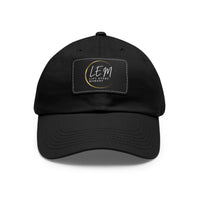 L.E.M. Leather Patch Signature Baseball Cap Hat - Modestly Vogue 