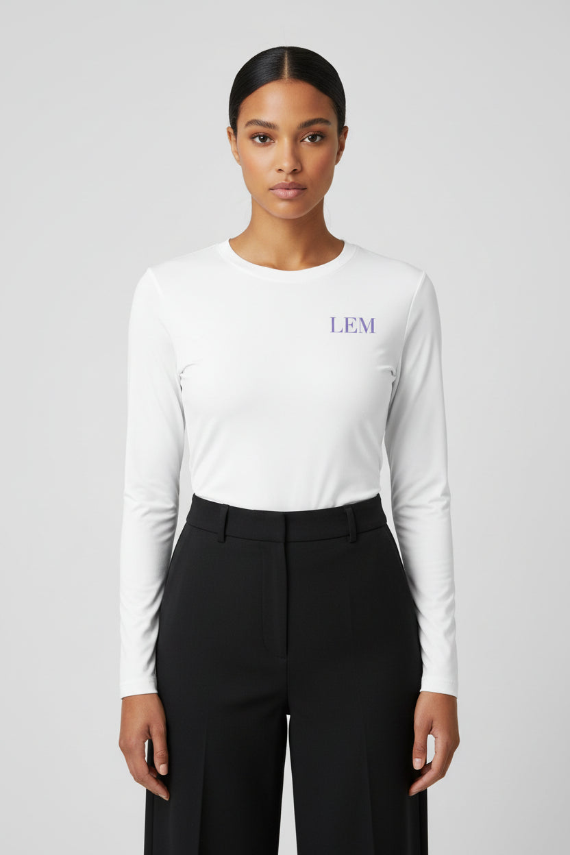 'LEM' Essential Edit Long Sleeve Tee | Violet Veil - Modestly Vogue 
