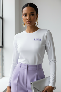 'LEM' Essential Edit Long Sleeve Tee | Violet Veil - Modestly Vogue 