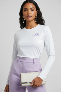 'LEM' Essential Edit Long Sleeve Tee | Violet Veil - Modestly Vogue 