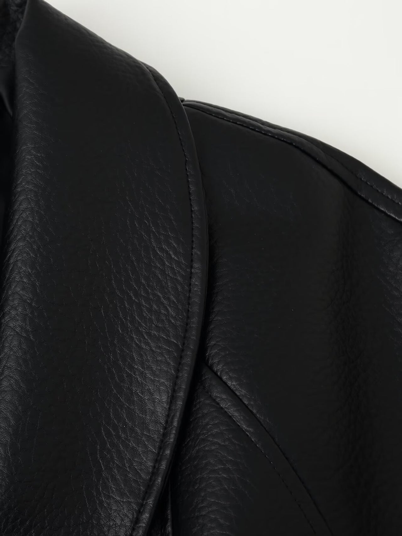 Women Clothing Fashionable All Match Design Matching Belt Leather Coat