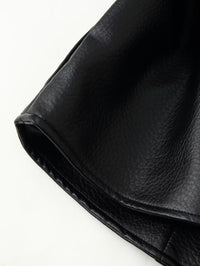 Women Clothing Fashionable All Match Design Matching Belt Leather Coat