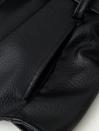 Women Clothing Fashionable All Match Design Matching Belt Leather Coat