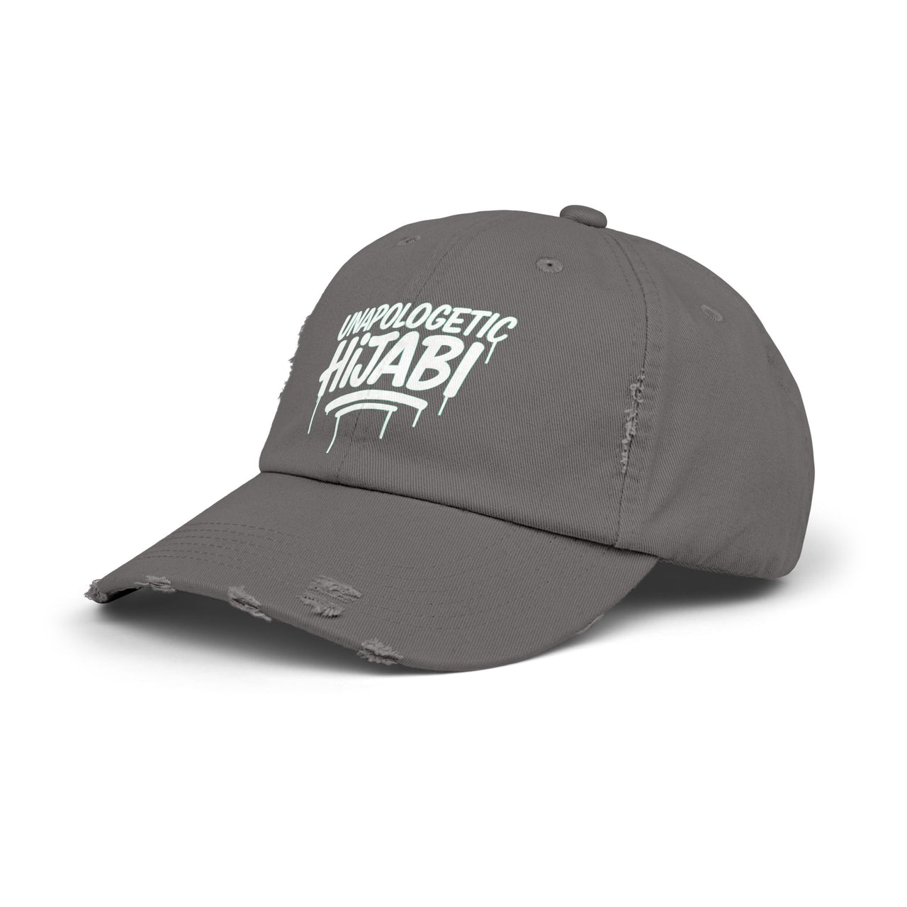 Unapologetic Hijabi Distressed Cap - Hijabi Girl Statement Baseball Hat - Modestly Vogue 
