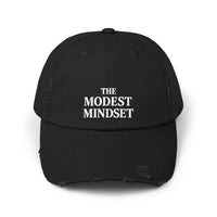Unisex Distressed Cap – Modest Mindset Inspirational Hat for Everyday Style