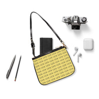 LEM Signature Monogram Mini Shoulder Bag — Butter Yellow & Black LEM Pattern - Modestly Vogue 