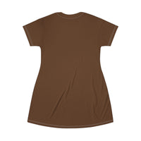 Brown T-Shirt Skater Dress Hijabi Energy Athletic Tunic