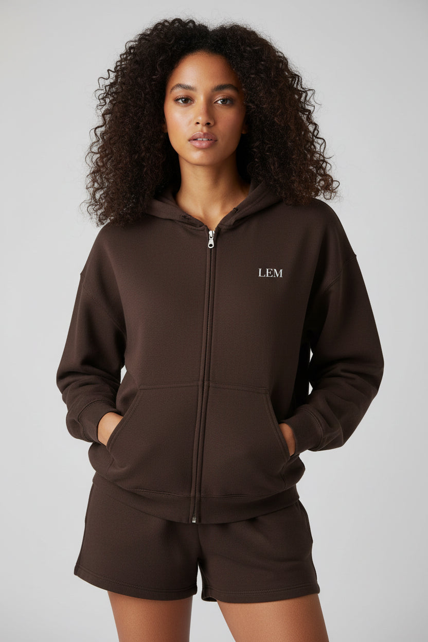 LEM Espresso Full-Zip Hoodie