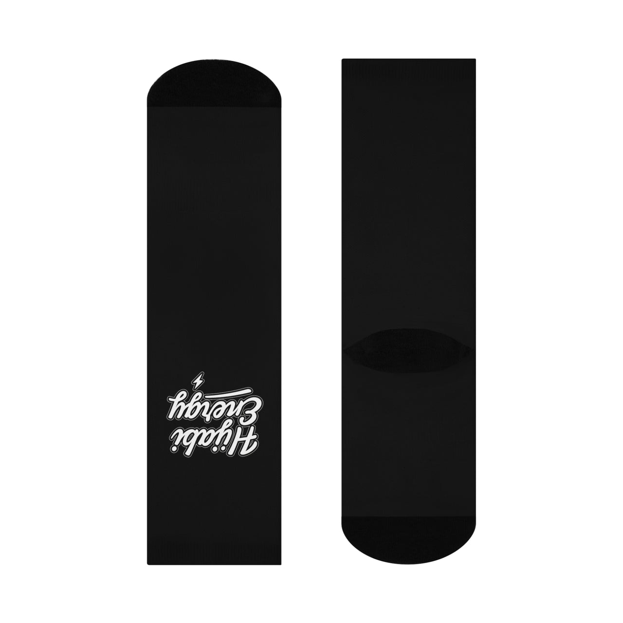 Hijabi Energy Cushioned Crew Socks — Black Engery Design