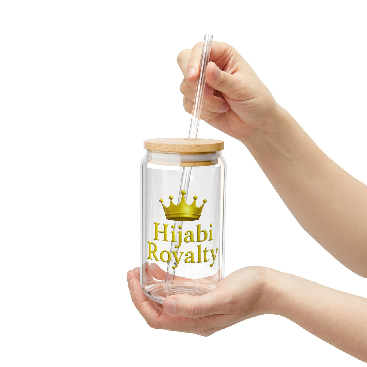 Hijabi Royalty™ Sipper Glass (16 oz)