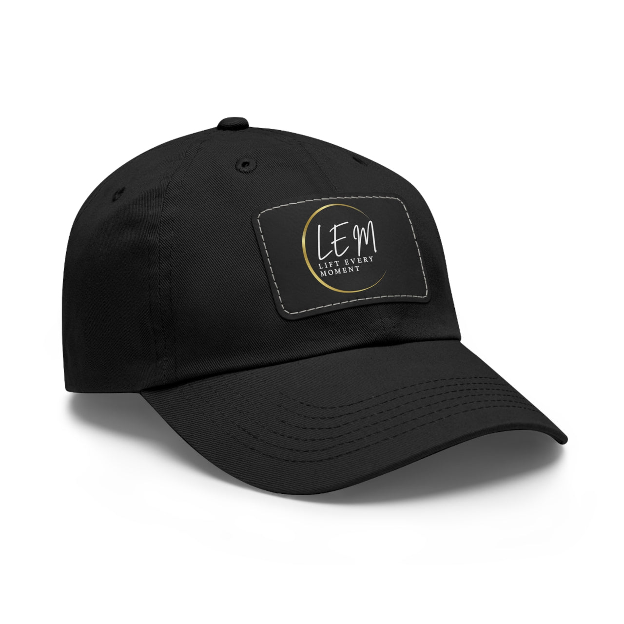 L.E.M. Leather Patch Signature Baseball Cap Hat - Modestly Vogue 