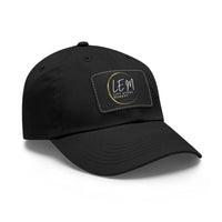L.E.M. Leather Patch Signature Baseball Cap Hat - Modestly Vogue 