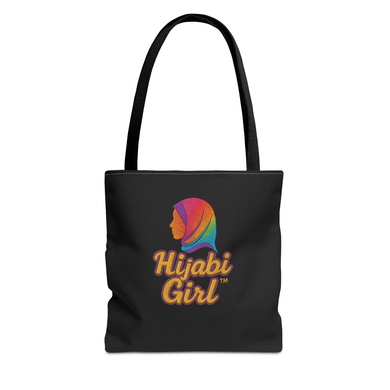 Colorful Hijabi Girl Tote Bag - Stylish and Functional for Every Occasion BLACK