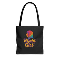 Colorful Hijabi Girl Tote Bag - Stylish and Functional for Every Occasion BLACK