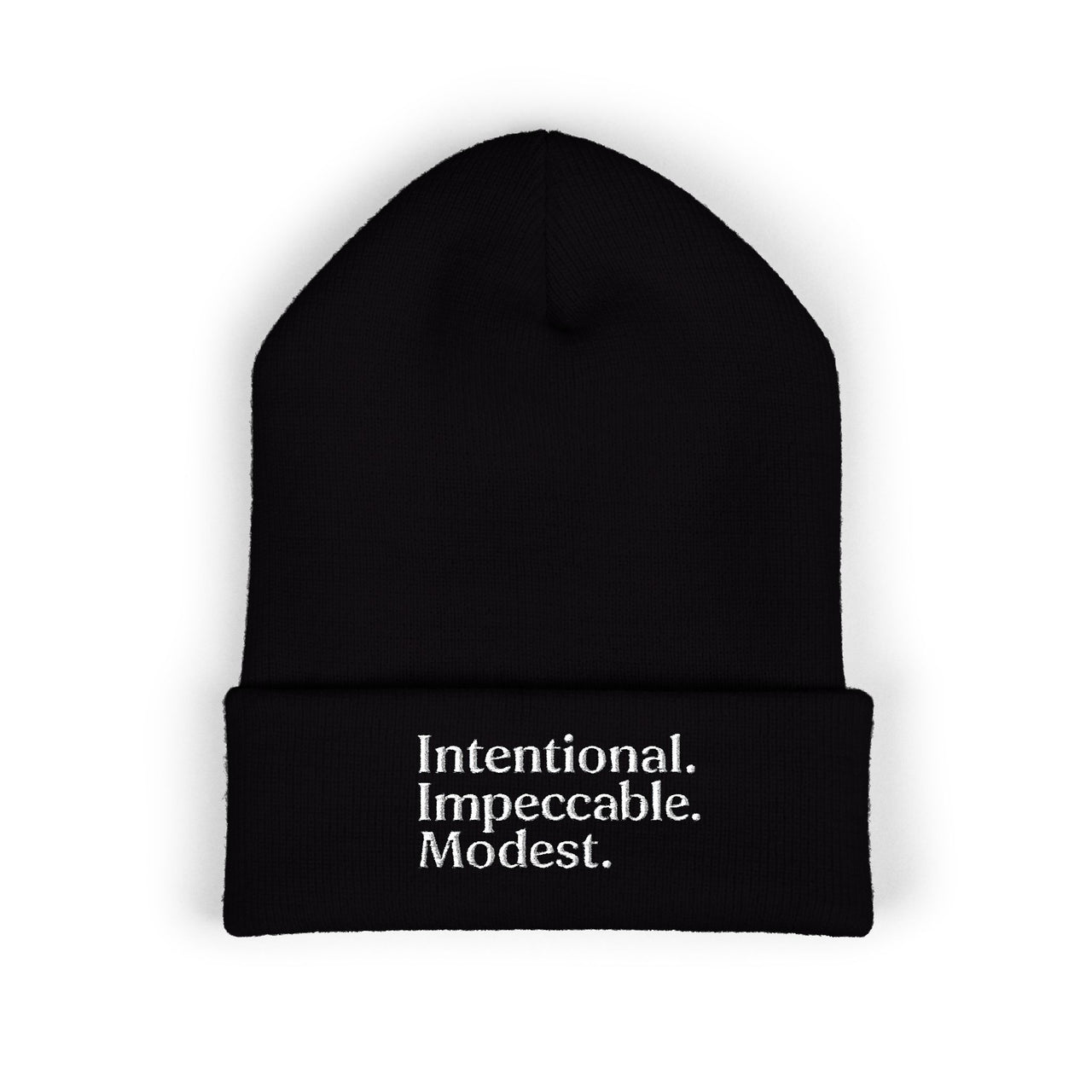 Stylish Cuffed Beanie – Embroidered Streetwear Winter Hat