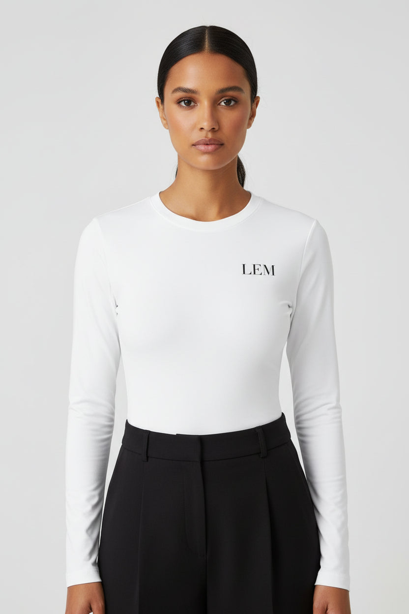 LEM' Essential Edit Long Sleeve Tee | Black - Modestly Vogue 