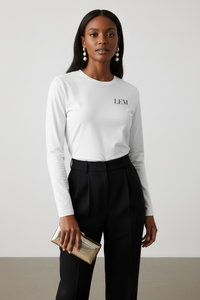 LEM' Essential Edit Long Sleeve Tee | Black - Modestly Vogue 