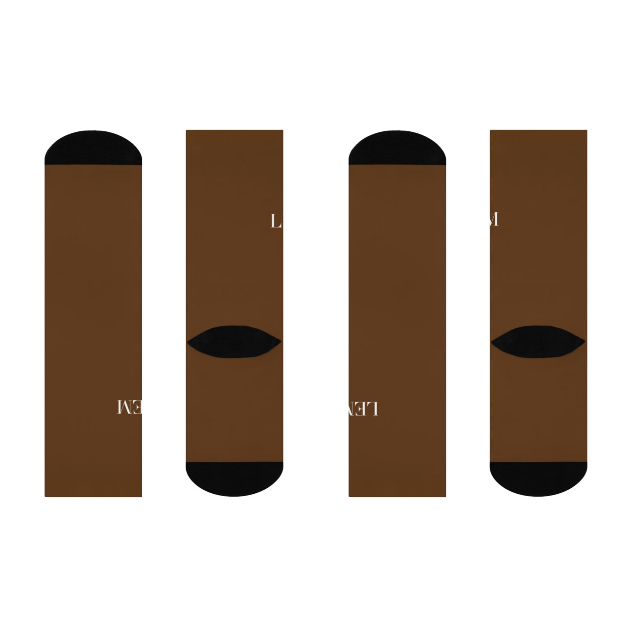 LEM™ Brown Signature  Cushioned Crew Socks - Modestly Vogue 